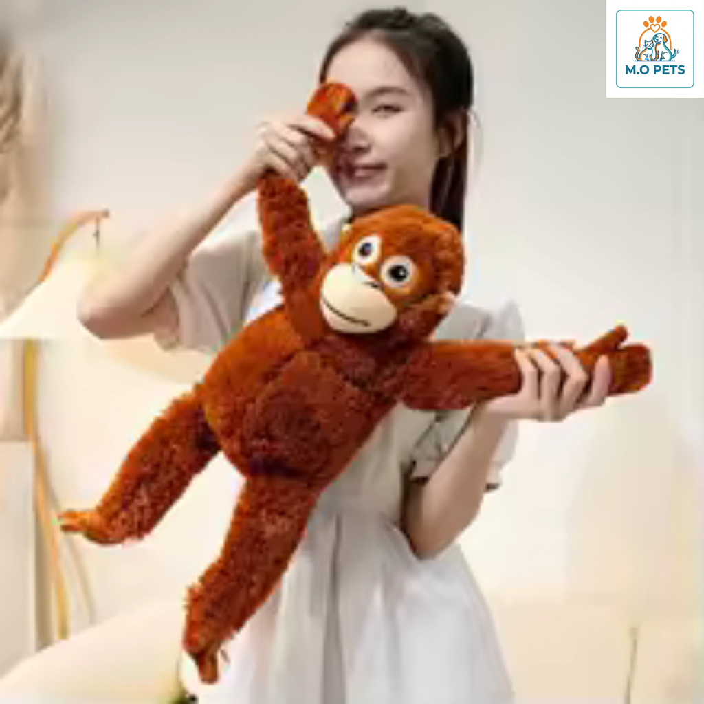 בובת קטיפה חומה בעיצוב גורילה מושלמת לעיצוב ולמישחק