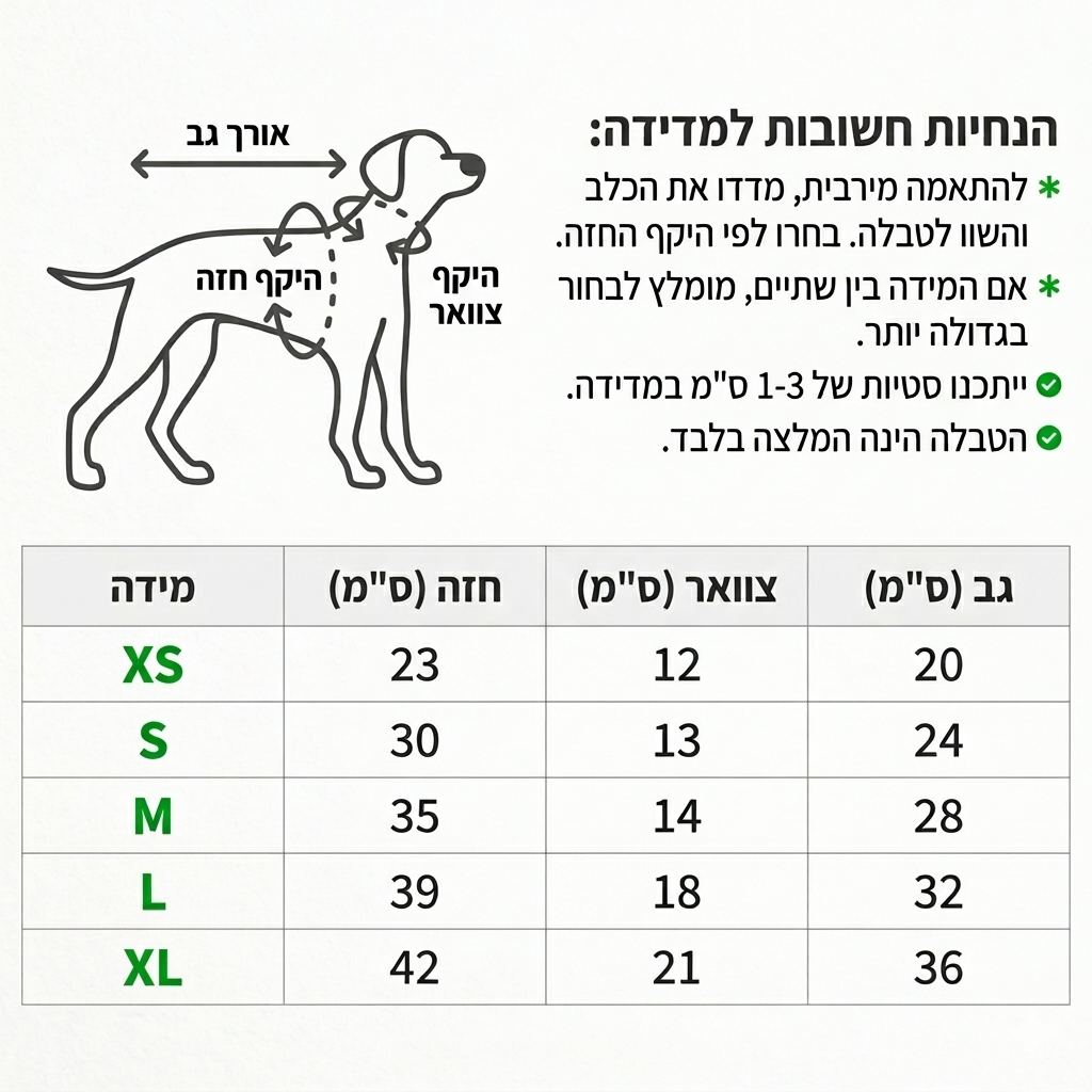 בגדי חורף לחיות מחמד בהתאמה מושלמת