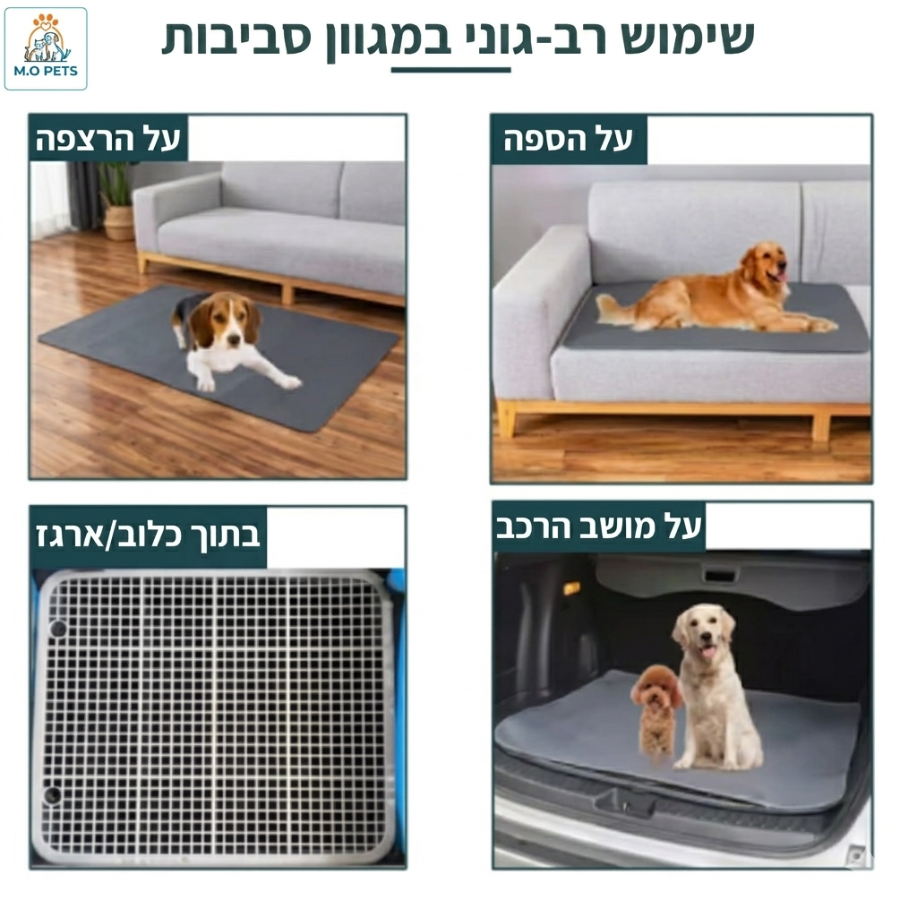 שמיכת פיפי הרחיצה לכלבים לאילוף חיית המחמד