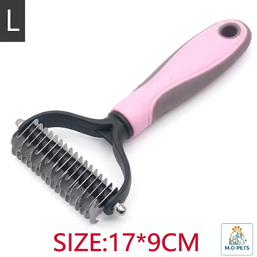 מברשת מקצועית להסרת נשירה לחיות מחמד דו צדדית מסרק כלבים מברשת לחתולים