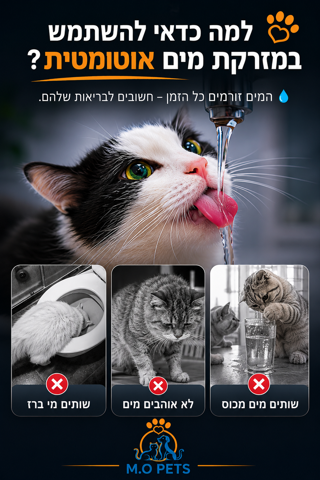 מזרקת מים חכמה לחתולים